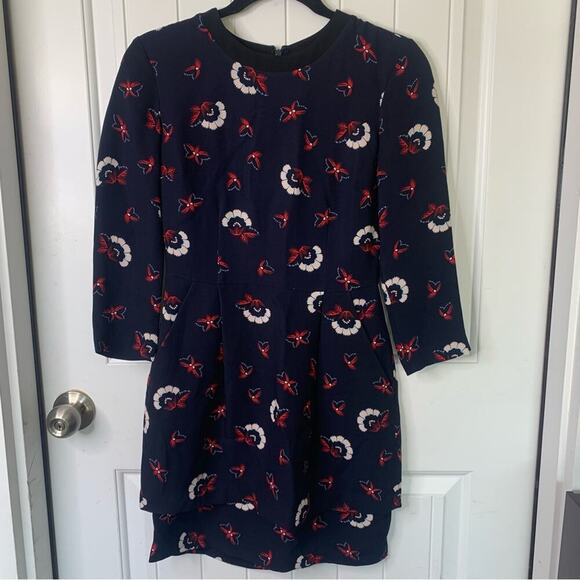 ALC floral silk Tordi shift dress‎ size 0 - Picture 3 of 9